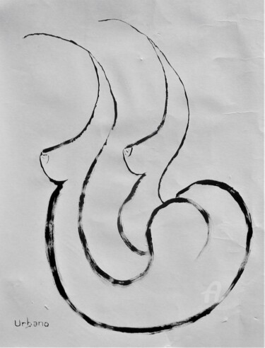 Formes et mouvements Drawing titled "Formes et mouvements" by Roberto Urbano, Original Artwork, Acrylic