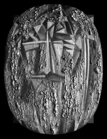 Printmaking titled "Cristo na pedra" by Antonio Guimaraes, Original Artwork, Embossing
