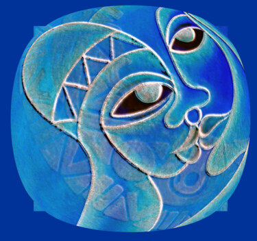Printmaking titled "Povos Africanos-hom…" by Antonio Guimaraes, Original Artwork, Embossing