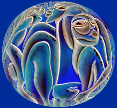 Printmaking titled "àfrica e suas paixõ…" by Antonio Guimaraes, Original Artwork, Embossing
