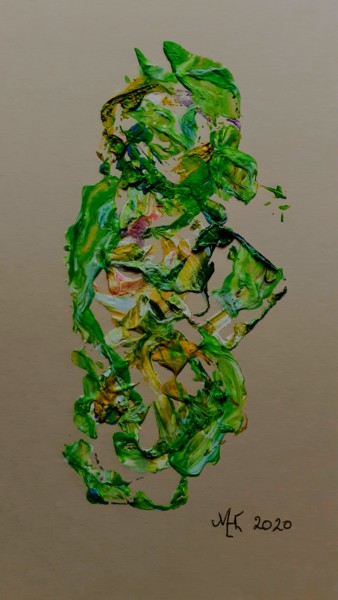 Schilderij getiteld "Little one 5" door Marianne Huizinga, Origineel Kunstwerk, Acryl