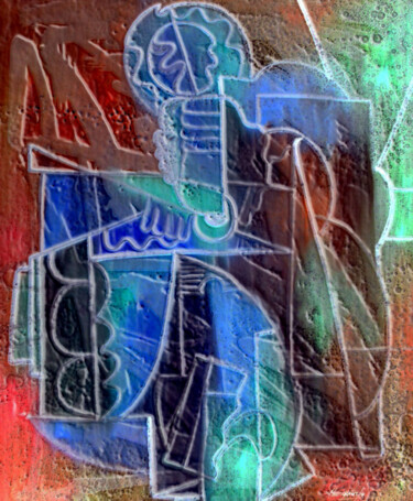 Printmaking titled "traços na cerâmica.…" by Antonio Guimaraes, Original Artwork, Embossing