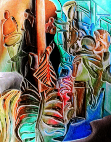 Printmaking titled "reflexos da nossa v…" by Antonio Guimaraes, Original Artwork, Embossing