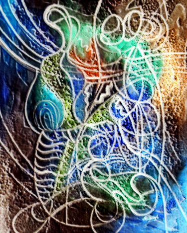 Printmaking titled "linhas na cerâmica-…" by Antonio Guimaraes, Original Artwork, Embossing
