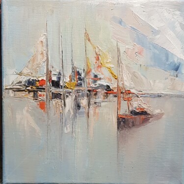 Peinture intitulée "Voile" par Valerie Dragacci, Œuvre d'art originale, Huile