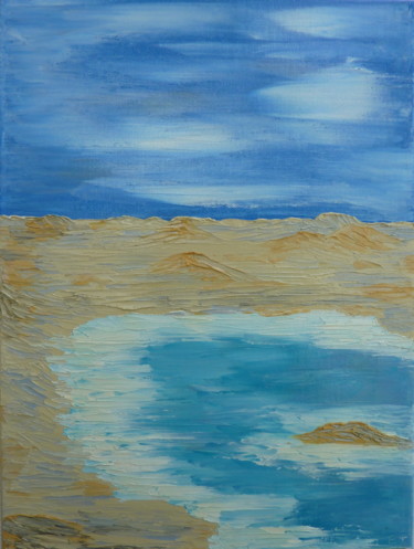 Peinture intitulée "Vue du ciel" par Eric Taboureau (Donekk), Œuvre d'art originale, Huile