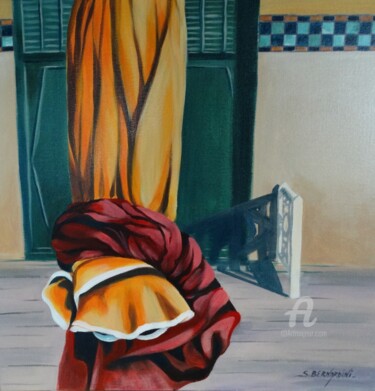 Peinture intitulée "Fin d'après-midi su…" par Sylviane Bernardini, Œuvre d'art originale, Acrylique Monté sur Châssis en bois
