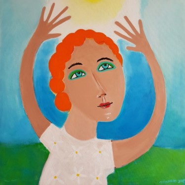 Pintura intitulada "Bem me quer" por Sílvia Neto, Obras de arte originais, Acrílico