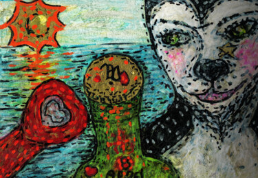 Peinture intitulée "17" par Karine Garelli (Reds Robin), Œuvre d'art originale, Acrylique