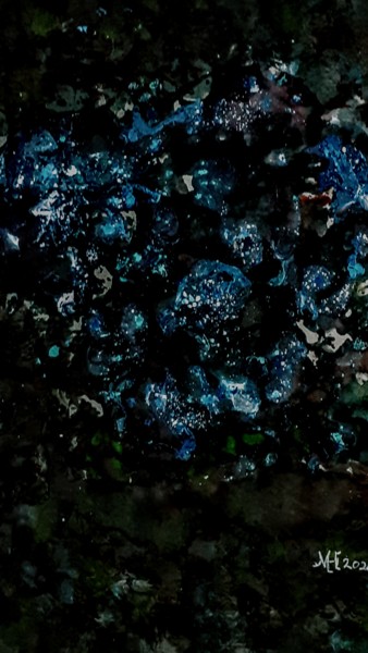 Schilderij getiteld "Starry night" door Marianne Huizinga, Origineel Kunstwerk, Acryl