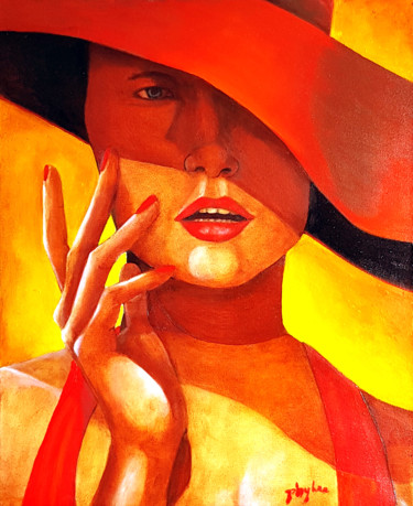 Peinture intitulée "Je t'attend" par Phybra, Œuvre d'art originale, Huile