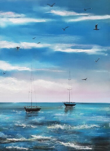 Painting titled "Au repos" by Patrick Fischer, Original Artwork, Pastel