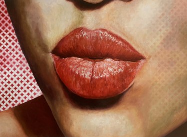 绘画 标题为“kiss my red lips” 由Cristian Mesa Velázquez, 原创艺术品, 油