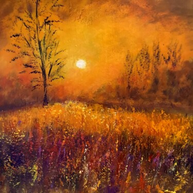 Painting titled "Doux matin" by Anne Vignau, Original Artwork, Acrylic