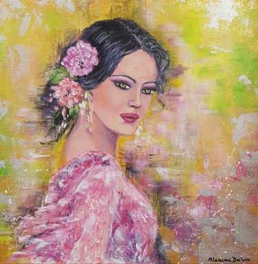 Peinture intitulée "LA GITANE" par Danielle Alarcon Dalvin, Œuvre d'art originale, Acrylique