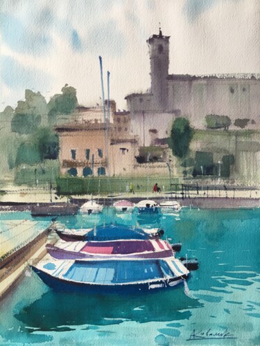 Italian motive Malerei mit dem Titel "Italian motive" von Andrii Kovalyk, Original-Kunstwerk, Aquarell