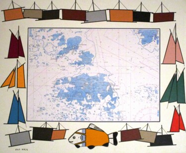 Peinture intitulée "Le poisson breton a…" par Nyls  Eliot, Œuvre d'art originale, Acrylique