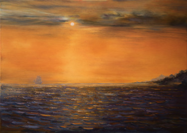 The Black Sea in April Peinture intitulée "The Black Sea in Ap…" par Albert Safiullin, Œuvre d'art originale, Huile