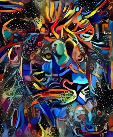 Léo Bingo - Mix media on panel - 70x58 cm-OOAK