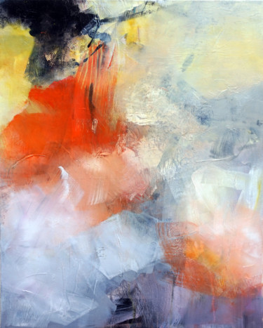 Peinture intitulée "Pure abstract - Ora…" par Marianne Quinzin, Œuvre d'art originale, Acrylique Monté sur Châssis en bois