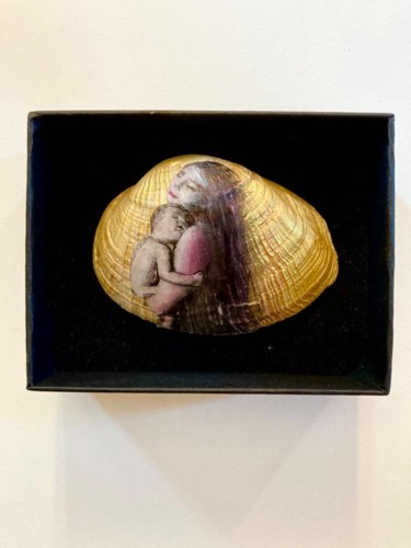 Motherhood Disegno intitolato "Motherhood" da Maria Cristina Cerminara, Opera d'arte originale, Acquarello Montato su Cartone
