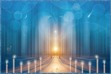 数字艺术 标题为“Ange de Noël” 由Harald Dastis, 原创艺术品, 数字油画