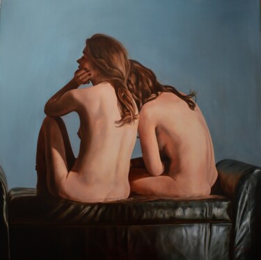 Taboo love 2. Painting titled "Taboo love 2." by Istvan Cene Gal, Original Artwork, Oil