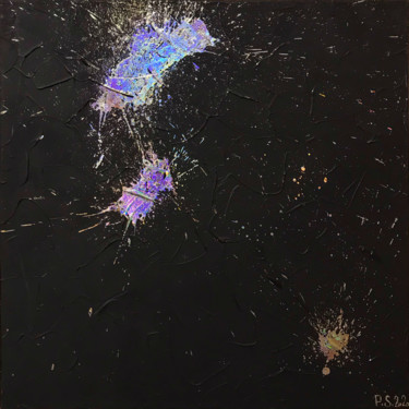 Painting titled "Uniconr split" by Sviatlana Petushkova, Original Artwork, Acrylic Mounted on Wood Stretcher frame