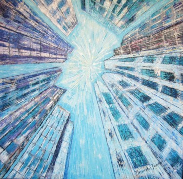 Pittura intitolato "Direzione Luce" da Daniela Foschi, Opera d'arte originale, Olio Montato su Telaio per barella in legno