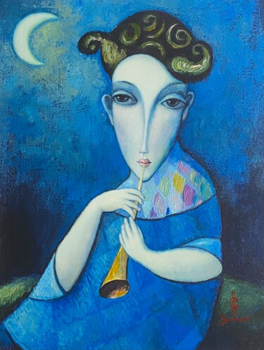 印花与版画 标题为“Night melody” 由Segueï Smirnov, 原创艺术品, 数字打印