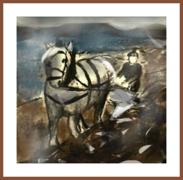 Digitale Kunst getiteld "Le labourage" door Jacky Patin, Origineel Kunstwerk, 2D Digital Work
