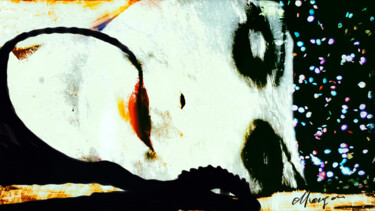 Arte digitale intitolato "she sleeps next to…" da Mangani', Opera d'arte originale, Pittura digitale