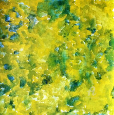 绘画 标题为“green leafs” 由Ingela Wallgren Lindgren, 原创艺术品, 彩画