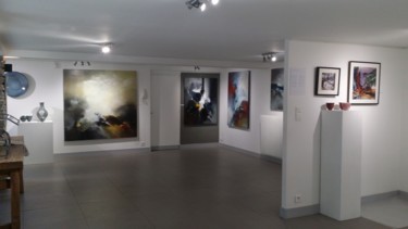 Peinture intitulée "Vue de l'exposition" par Jacques Reverdy, Œuvre d'art originale, Huile