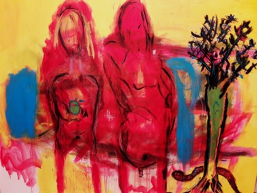 Painting titled "La tentation" by Thierry Marcel Blatt, Original Artwork, Acrylic