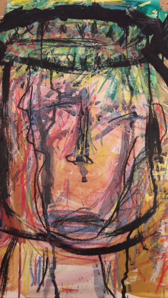 Painting titled "Linceul" by Thierry Marcel Blatt, Original Artwork, Gouache