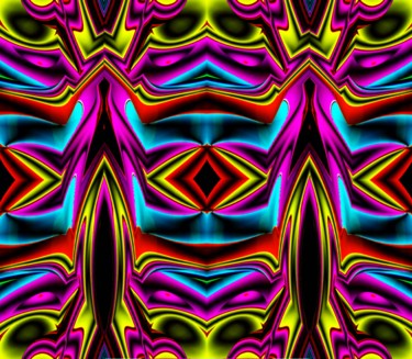 Digital Arts titled "Red Bush" by Peter Jalesh, Original Artwork, Digital Painting