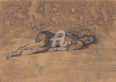 제목이 "Nude Erotic Art of…"인 그림 Samirayanushkova로, 원작, 수채화