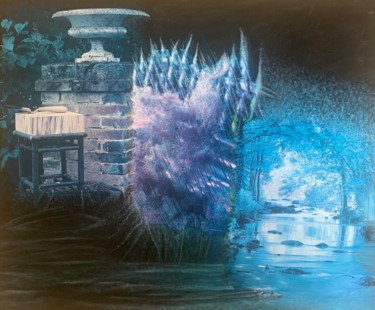 Collages intitulée "De la coupe à l’eau" par Anne Vidal, Œuvre d'art originale, Collages