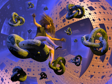 Digital Arts titled "Cosmic Rollercoaster" by Rikkihop, Original Artwork, 3D Modeling