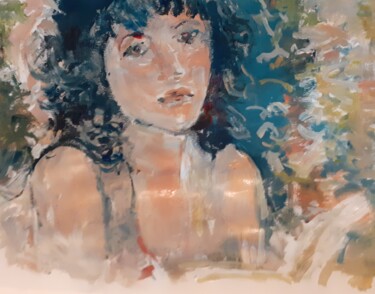 Peinture intitulée "Liseuse" par Pierre Quentel, Œuvre d'art originale, Acrylique