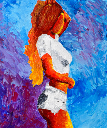 绘画 标题为“Girl in Cheeky Whit…” 由Michel Meppelink, 原创艺术品, 丙烯
