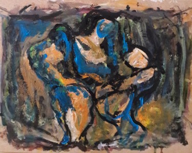 Peinture intitulée "soleil sous mes pie…" par Sam Keusseyan, Œuvre d'art originale, Acrylique