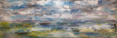 Malerei mit dem Titel "Abstraction marine" von Belas, Original-Kunstwerk, Öl