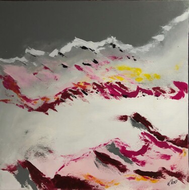PETITES MONTAGNES 3 Peinture intitulée "PETITES MONTAGNES 3" par Pascale Rey-Texier, Œuvre d'art originale, Acrylique Monté sur Châssis en bois