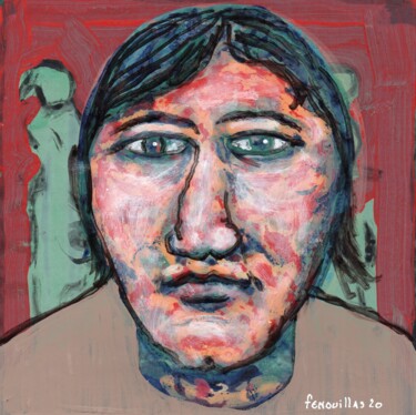 Isabelle Lerouge. Peinture intitulée "Isabelle Lerouge." par Jean-Bernard Fenouillas, Œuvre d'art originale, Acrylique