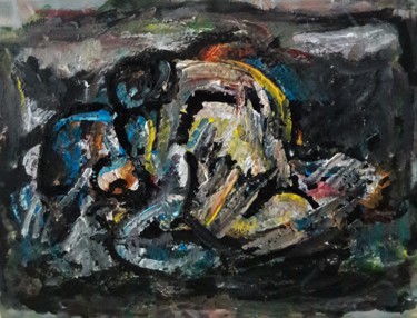 Peinture intitulée "femme d'hiver 2" par Sam Keusseyan, Œuvre d'art originale, Acrylique