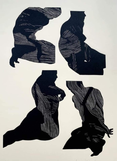 印花与版画 标题为“Ślady” 由Luiza Kasprzyk, 原创艺术品, Linocuts