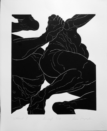 印花与版画 标题为“Układ II” 由Luiza Kasprzyk, 原创艺术品, Linocuts