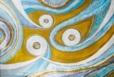 Painting titled "Sweet meringues" by Alla Broska, Original Artwork, Resin
